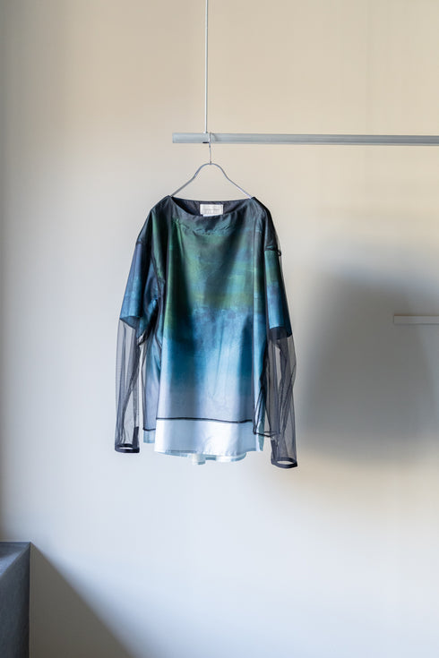 【Licht Bestreben】"3Dグラフィカルチュールレイヤートップス"